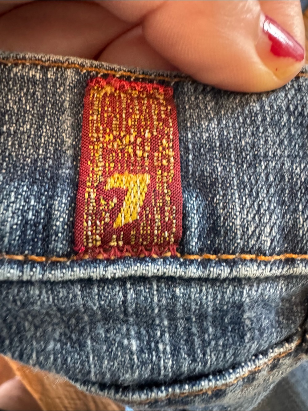 7 For All Mankind Women’s Jeans Medium Wash Straight Wide Leg Size 30 - Picture 3 of 6